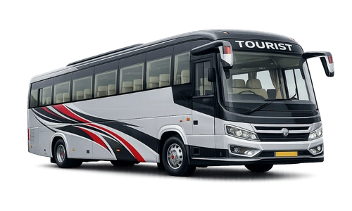 Luxury tourist bus for group taxi service in Dehradun for tours, corporate travel, and outstation trips.