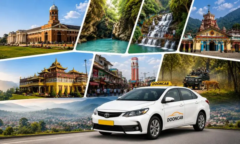 DoonCab local taxi service covering popular tourist attractions in Dehradun